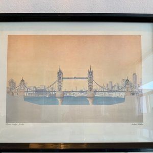 Tower Bridge, London by Andras Kaldor - Fine Art Poster with frame